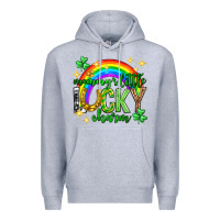 Heather Grey St. Patrick's Day Mommy's little lucky charm Premium Hoodie - Neo Western