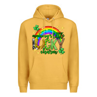 Mustard St. Patrick's Day Mommy's little lucky charm Premium Hoodie - Neo Western