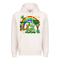 Pale Pink St. Patrick's Day Mommy's little lucky charm Premium Hoodie - Neo Western