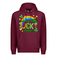 Burgundy St. Patrick's Day Mommy's little lucky charm Premium Hoodie - Neo Western