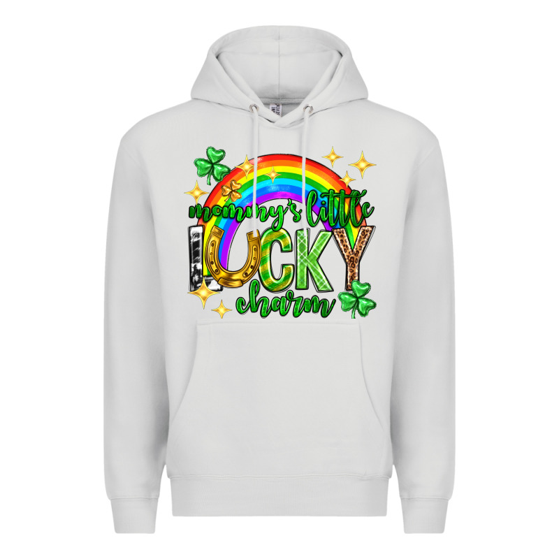 St. Patrick's Day Mommy's Little Lucky Charm Premium Hoodie by Neo Western | Teevron
