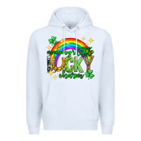 White St. Patrick's Day Mommy's little lucky charm Premium Hoodie - Neo Western