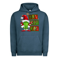 Pigment Midnight Navy ho ho no christmas gnomes Urban Hoodie - FaDigitalArtStudio