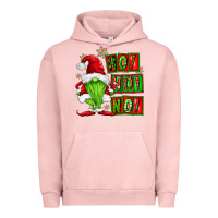 Pigment Salmon ho ho no christmas gnomes Urban Hoodie - FaDigitalArtStudio