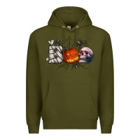 Army Green boo Premium Hoodie - CowhideDigitalArt