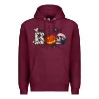Burgundy boo Premium Hoodie - CowhideDigitalArt