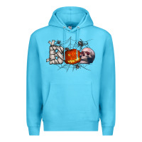 Ocean Blue boo Premium Hoodie - CowhideDigitalArt