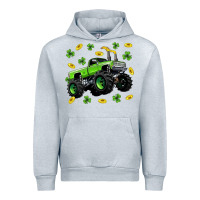 Heather Grey Monster truck st patricks day Urban Hoodie - Neo Western