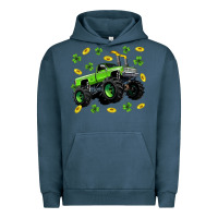 Pigment Midnight Navy Monster truck st patricks day Urban Hoodie - Neo Western