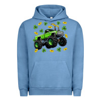 Pigment Pebble Blue Monster truck st patricks day Urban Hoodie - Neo Western
