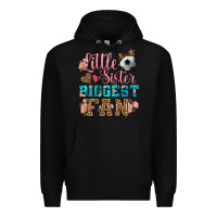 Black little sister biggest fan soccer Premium Hoodie - HRA Design Shop