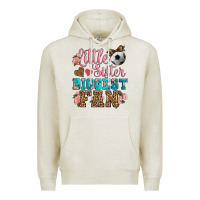Oatmeal Heather little sister biggest fan soccer Premium Hoodie - HRA Design Shop