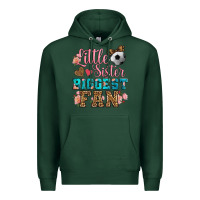 Sports Green little sister biggest fan soccer Premium Hoodie - HRA Design Shop