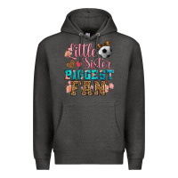 Charcoal Heather little sister biggest fan soccer Premium Hoodie - HRA Design Shop