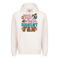 Pale Pink little sister biggest fan soccer Premium Hoodie - HRA Design Shop