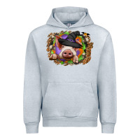 Heather Grey halloween pig Urban Hoodie - CowhideDigitalArt