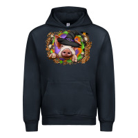 Navy halloween pig Urban Hoodie - CowhideDigitalArt