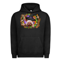Pigment Black halloween pig Urban Hoodie - CowhideDigitalArt