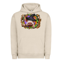 Pigment French Oak halloween pig Urban Hoodie - CowhideDigitalArt