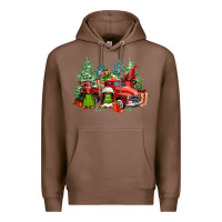 Chestnut merry christmas truck afro gnomies Premium Hoodie - FaDigitalArtStudio