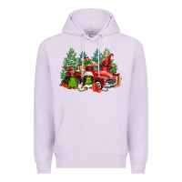 Lilac merry christmas truck afro gnomies Premium Hoodie - FaDigitalArtStudio