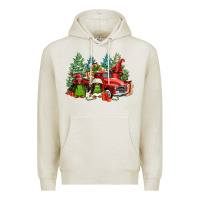 Oatmeal Heather merry christmas truck afro gnomies Premium Hoodie - FaDigitalArtStudio