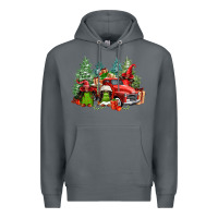 Rock merry christmas truck afro gnomies Premium Hoodie - FaDigitalArtStudio