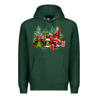 Sports Green merry christmas truck afro gnomies Premium Hoodie - FaDigitalArtStudio
