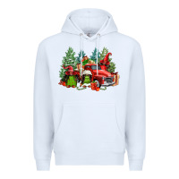 White merry christmas truck afro gnomies Premium Hoodie - FaDigitalArtStudio