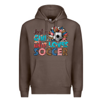 Coffee just a girl who loves soccer Premium Hoodie - HRA Design Shop