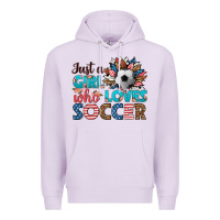 Lilac just a girl who loves soccer Premium Hoodie - HRA Design Shop