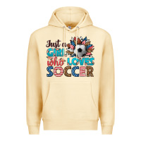 Pina Colada just a girl who loves soccer Premium Hoodie - HRA Design Shop
