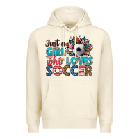 Sandshell just a girl who loves soccer Premium Hoodie - HRA Design Shop