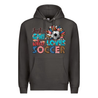 Smoke just a girl who loves soccer Premium Hoodie - HRA Design Shop