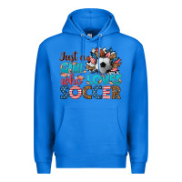 True Royal just a girl who loves soccer Premium Hoodie - HRA Design Shop