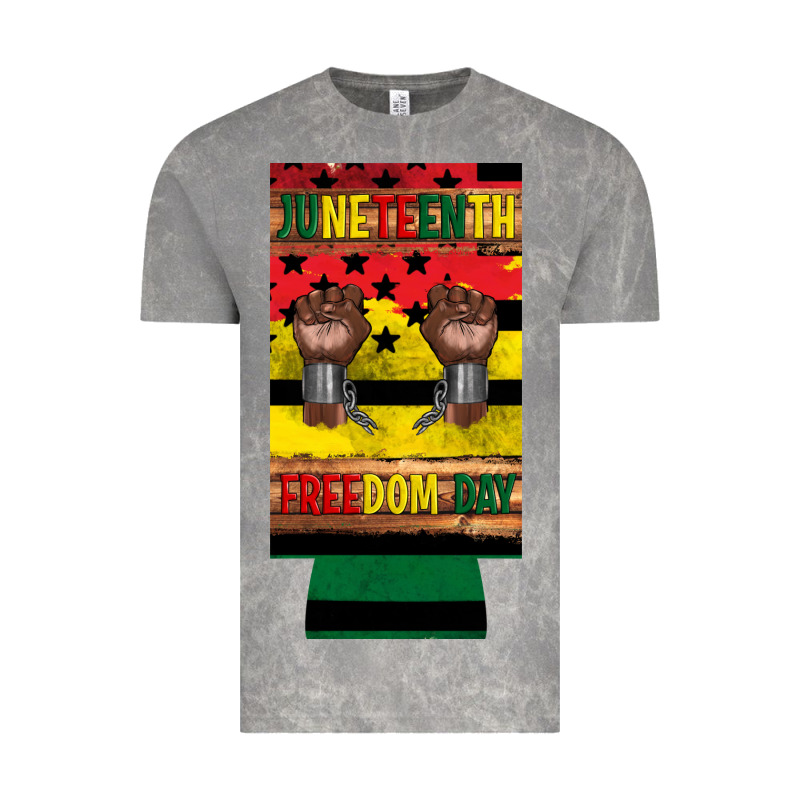 Juneteenth Freedom Day 12 Oz Can Cooler (slim) 2 Vintage Tee by Artiststas | Teevron