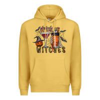 Antique Gold drink up witches Premium Hoodie - CowhideDigitalArt