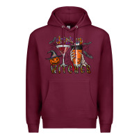 Burgundy drink up witches Premium Hoodie - CowhideDigitalArt