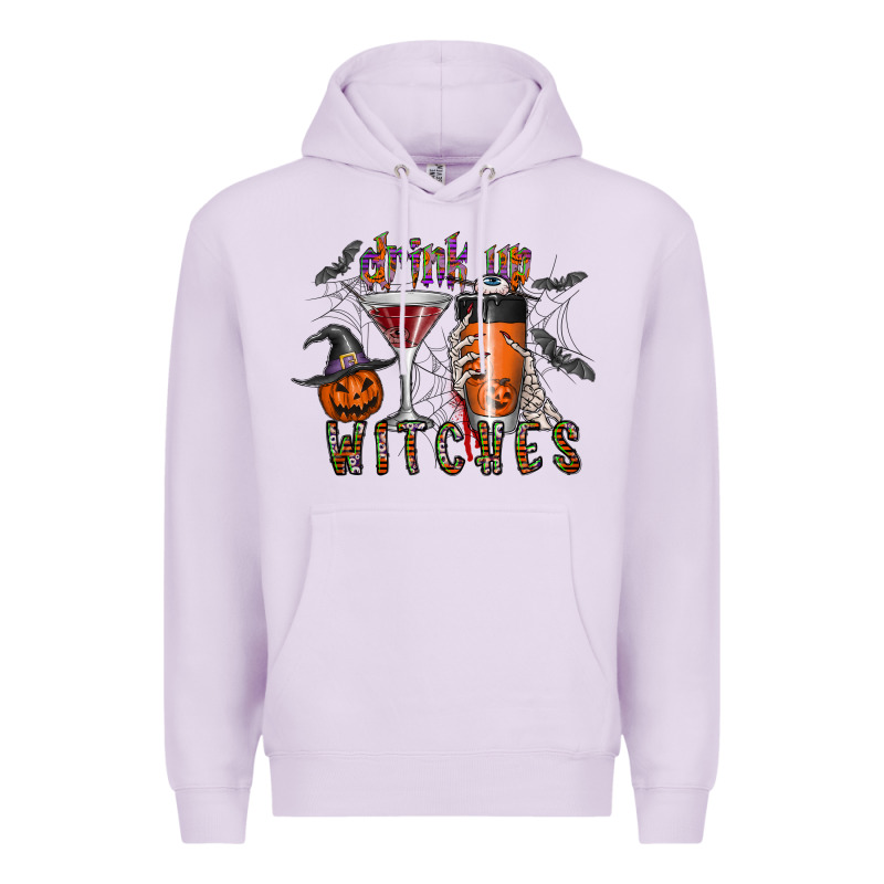 Drink Up Witches Premium Hoodie by CowhideDigitalArt | Teevron