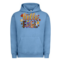 Pigment Pebble Blue hello fall Urban Hoodie - CowhideDigitalArt
