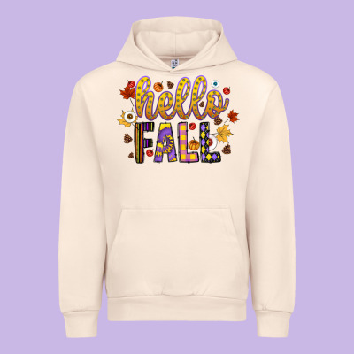 Hello Fall Urban Hoodie Designed By Cowhidedigitalart
