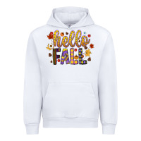 White hello fall Urban Hoodie - CowhideDigitalArt