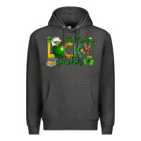 Charcoal Heather St. Patrick's Day one lucky teacher Premium Hoodie - Neo Western