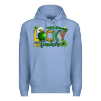 Colony Blue St. Patrick's Day one lucky teacher Premium Hoodie - Neo Western
