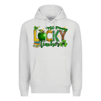 Dove Grey St. Patrick's Day one lucky teacher Premium Hoodie - Neo Western