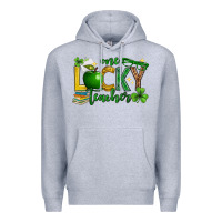 Heather Grey St. Patrick's Day one lucky teacher Premium Hoodie - Neo Western