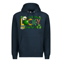 Navy St. Patrick's Day one lucky teacher Premium Hoodie - Neo Western