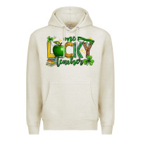 Oatmeal Heather St. Patrick's Day one lucky teacher Premium Hoodie - Neo Western