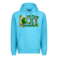 Ocean Blue St. Patrick's Day one lucky teacher Premium Hoodie - Neo Western