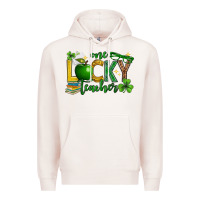 Pale Pink St. Patrick's Day one lucky teacher Premium Hoodie - Neo Western